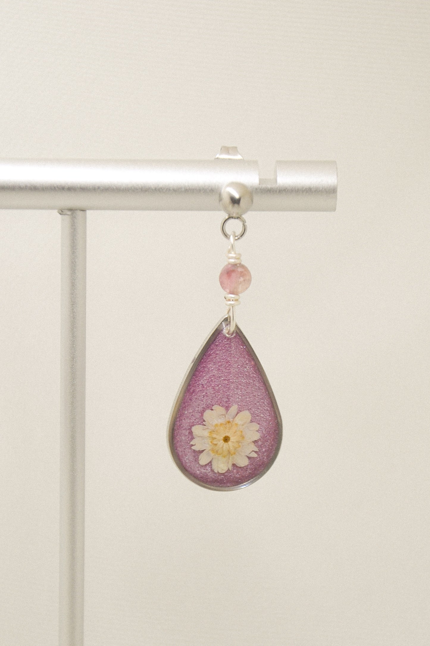 Rice flower & tourmaline earrings