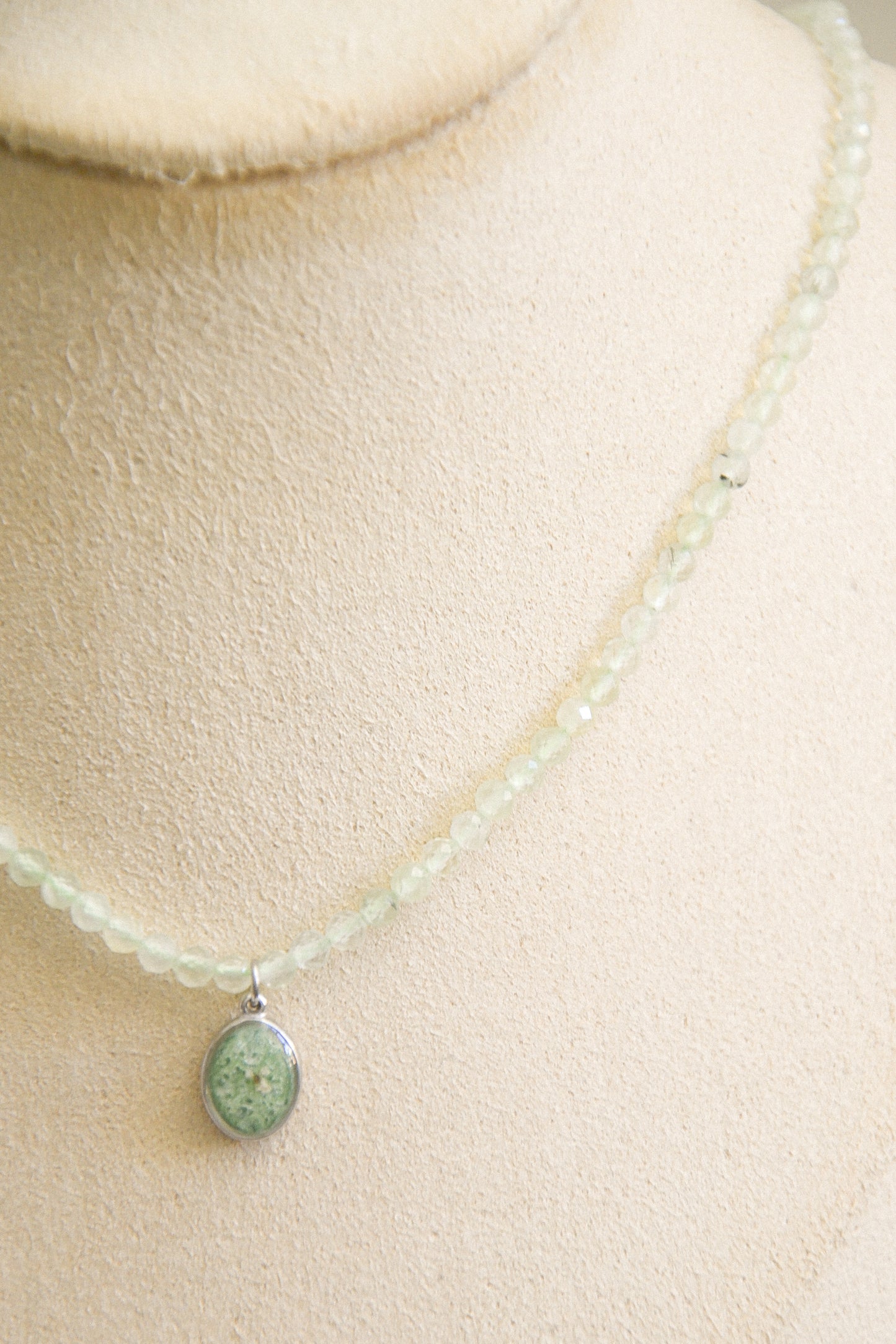 Prehnite necklace