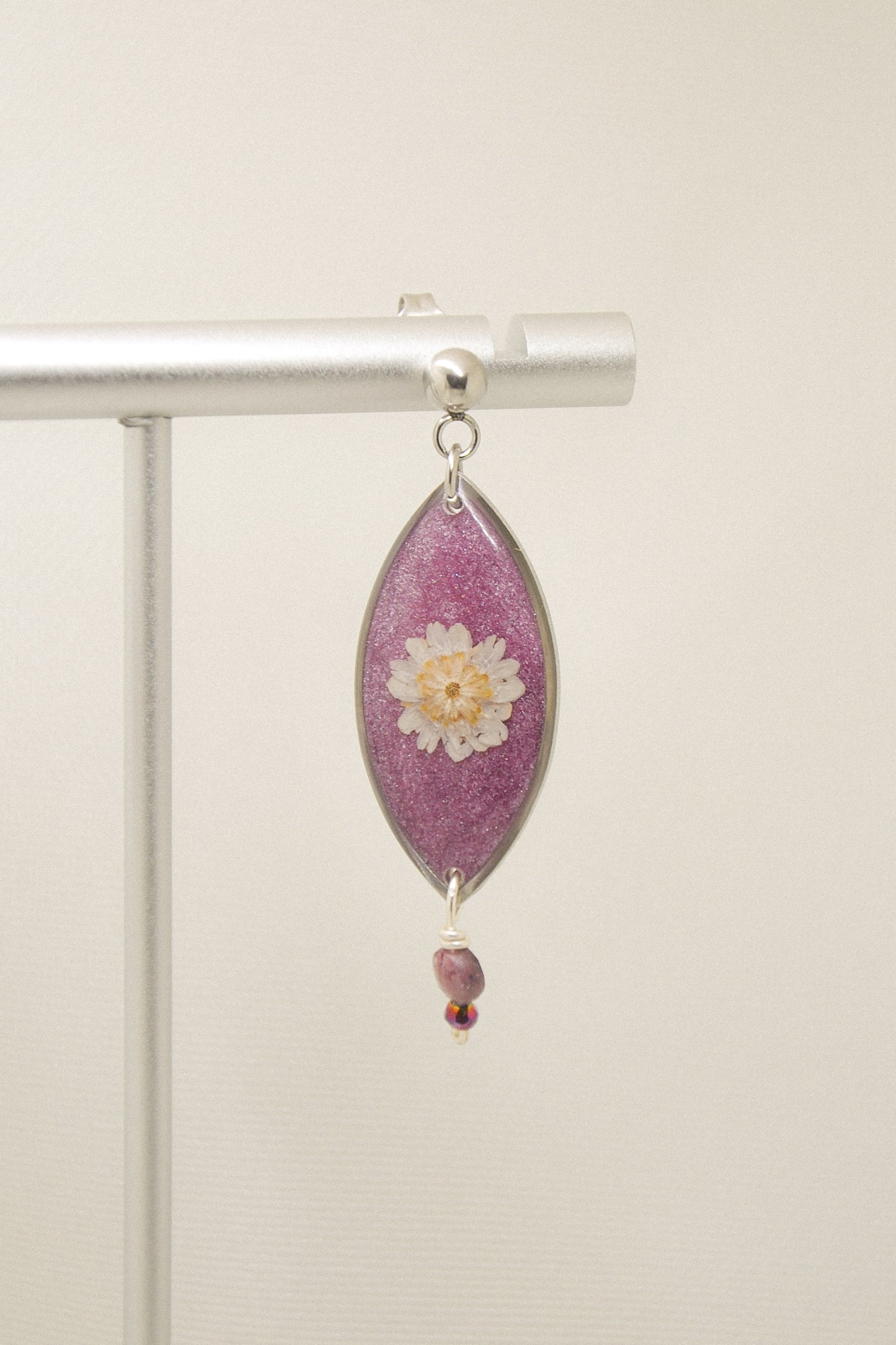Rice flower & Tourmaline earrings