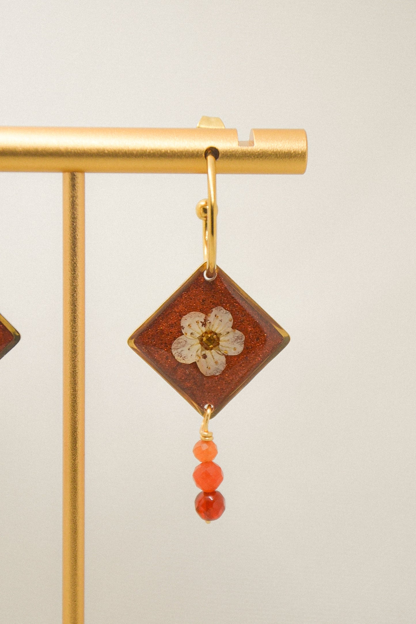 Myosotis & Carnelian earrings