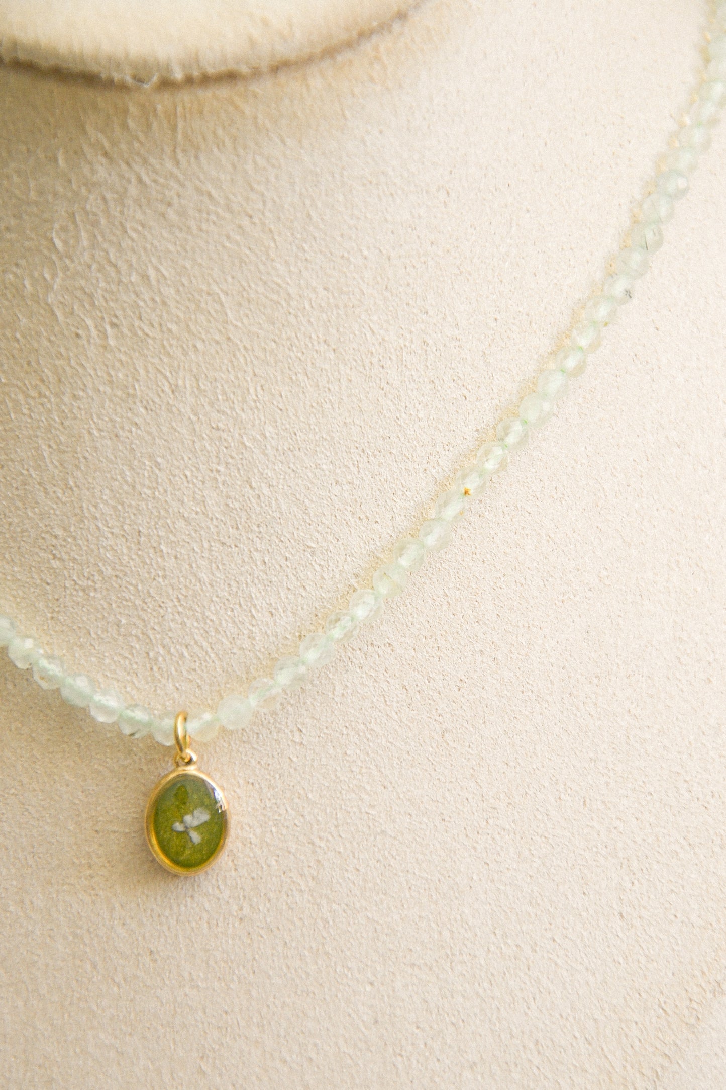 Prehnite necklace