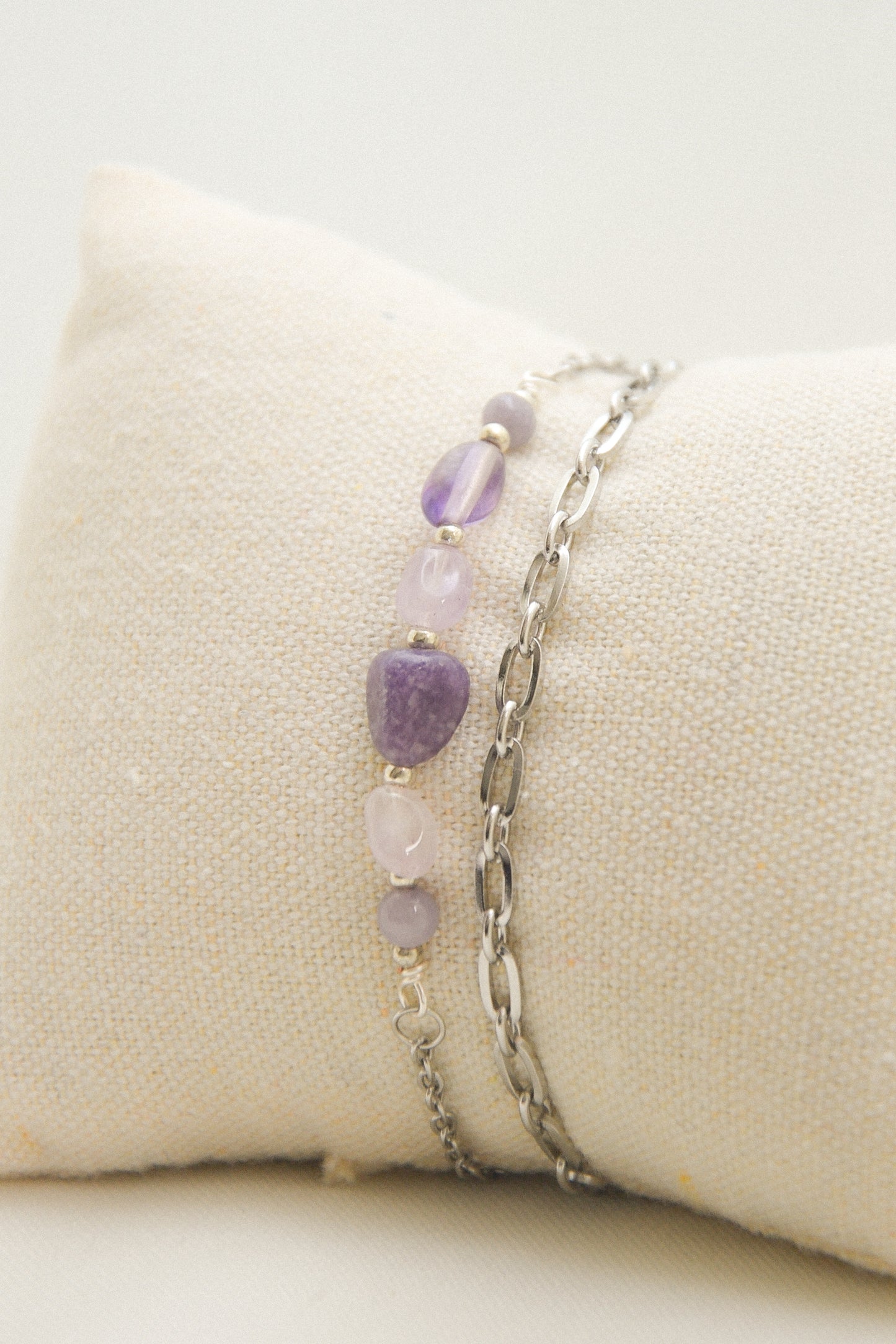 Crystal double bracelet