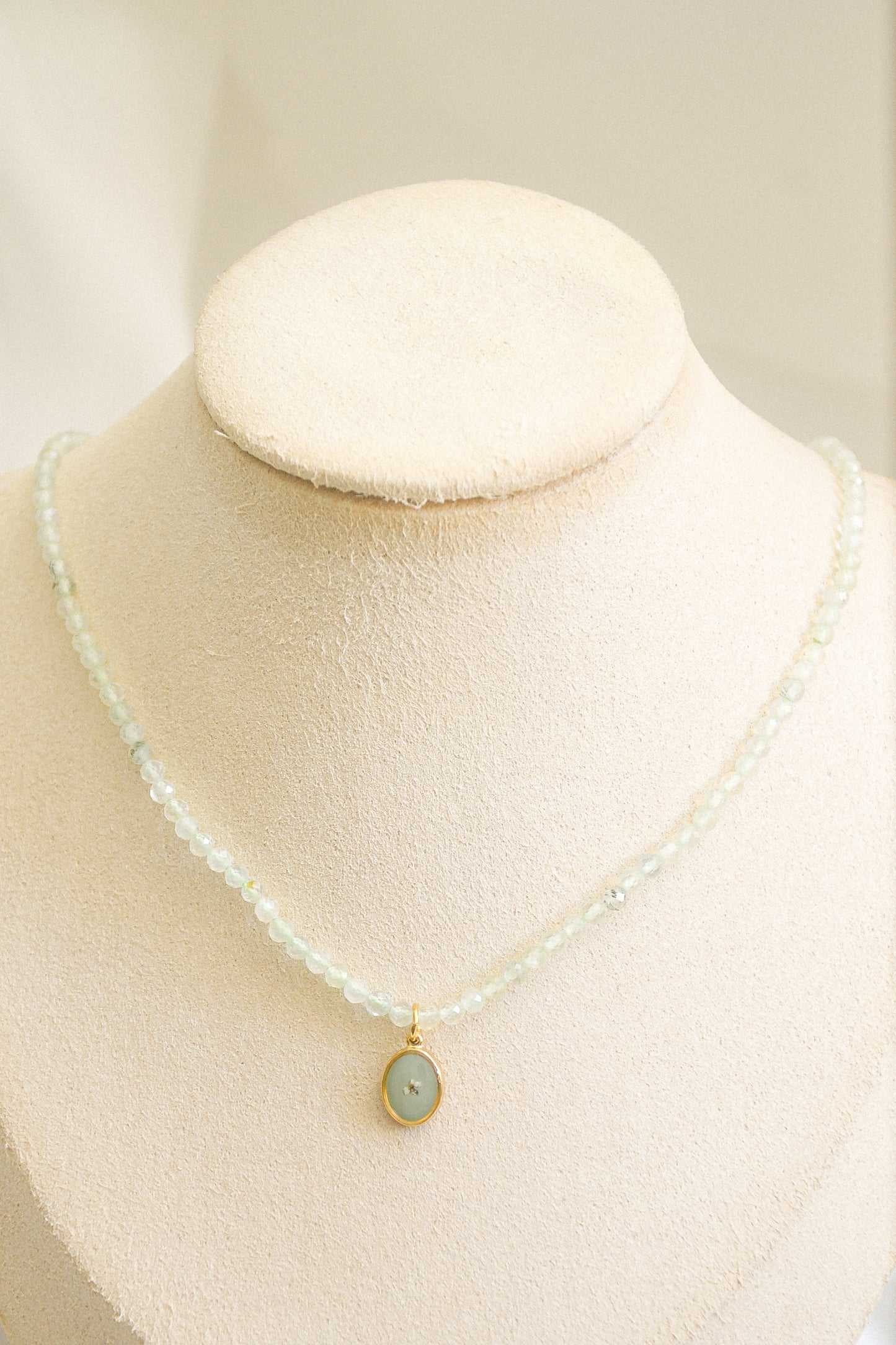 Prehnite necklace