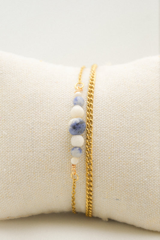 Crystal double bracelet