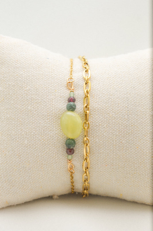 Crystal double bracelet