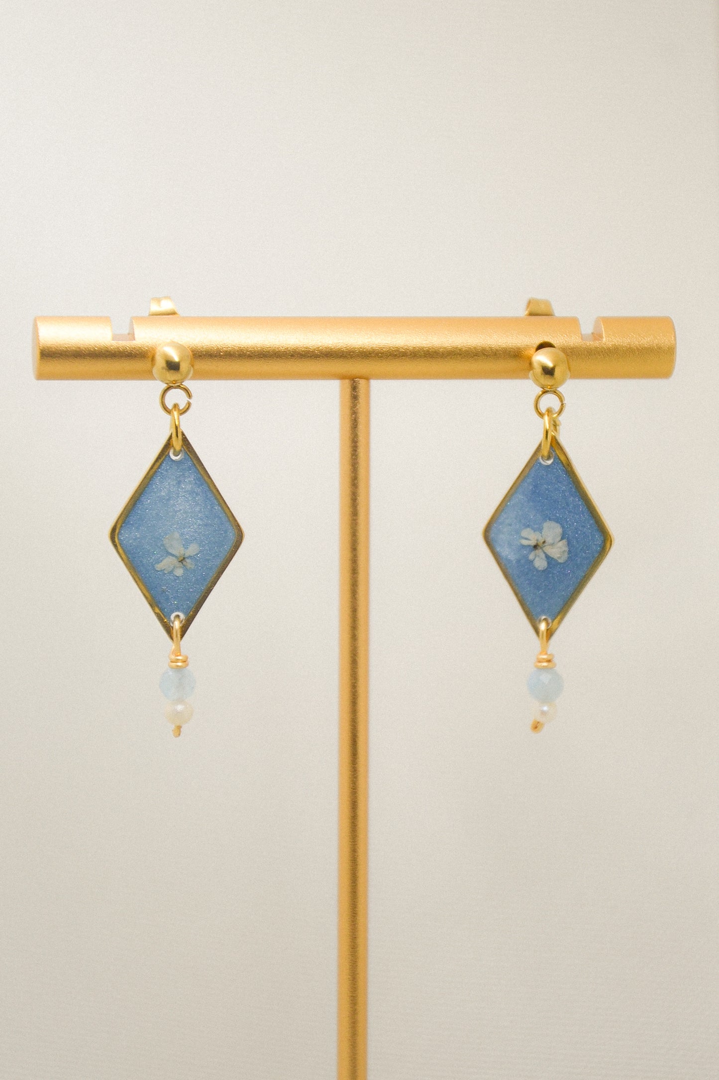 Queen Anne’s Lace & Pearl earrings