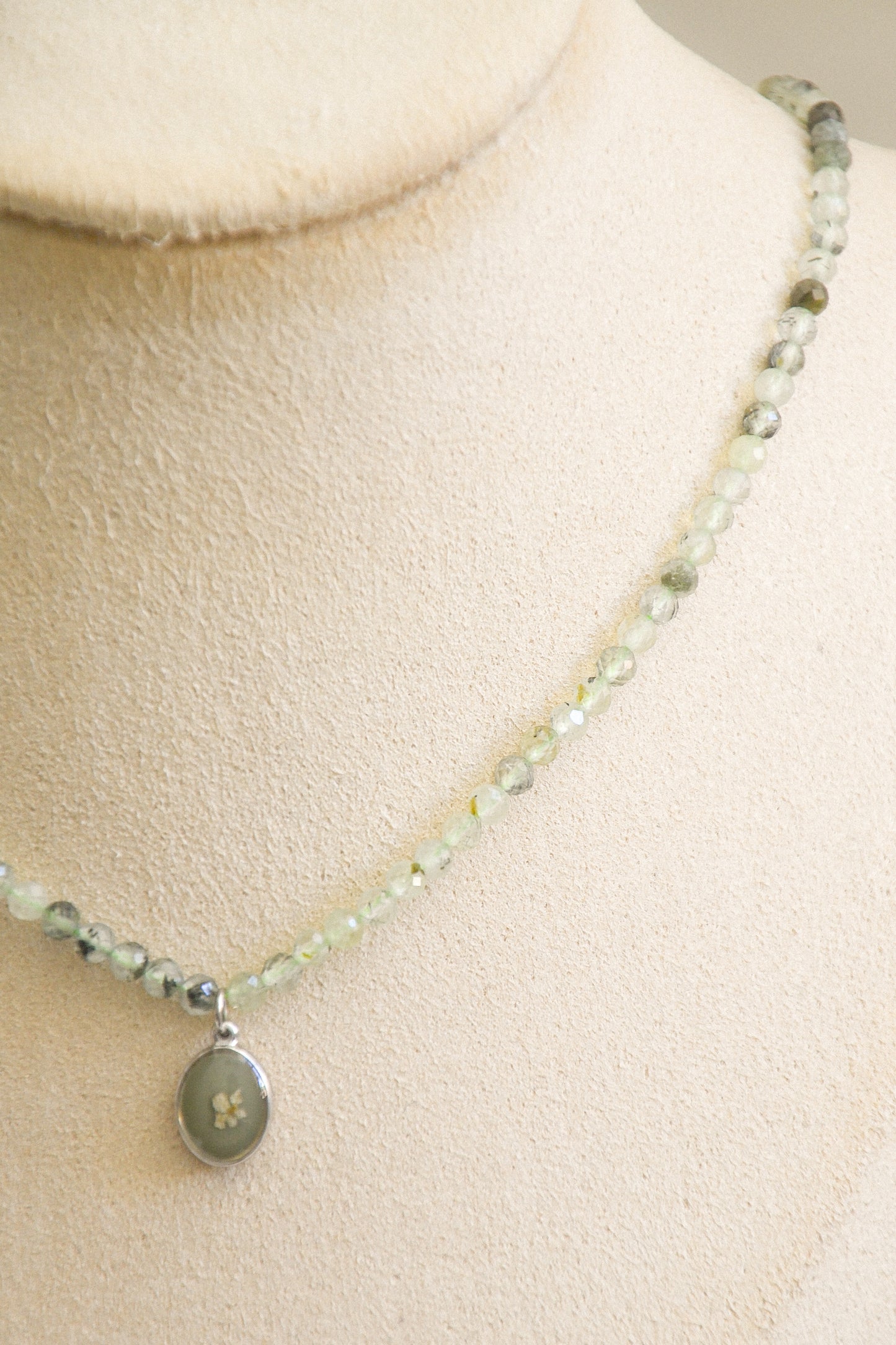 Prehnite necklace