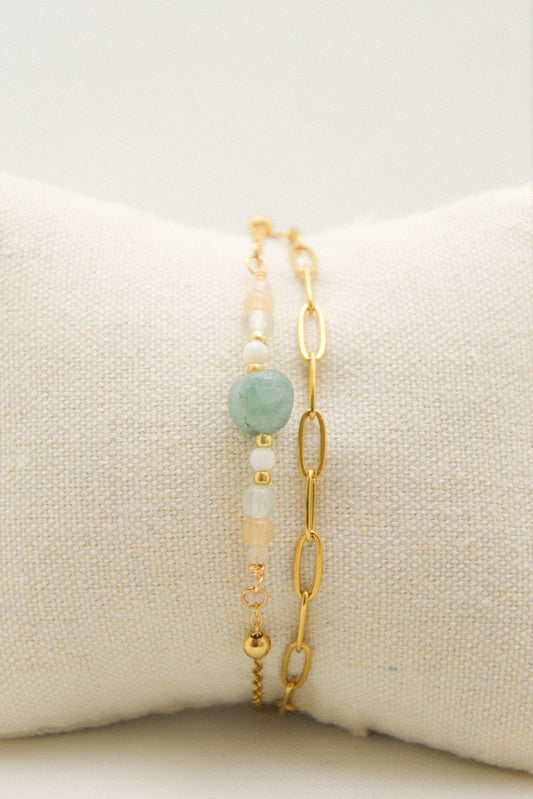 Crystal double bracelet