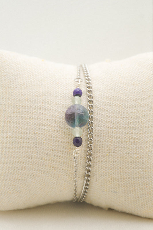 Crystal double bracelet