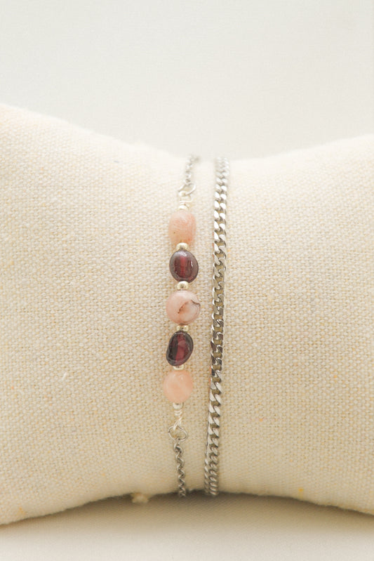 Crystal double bracelet