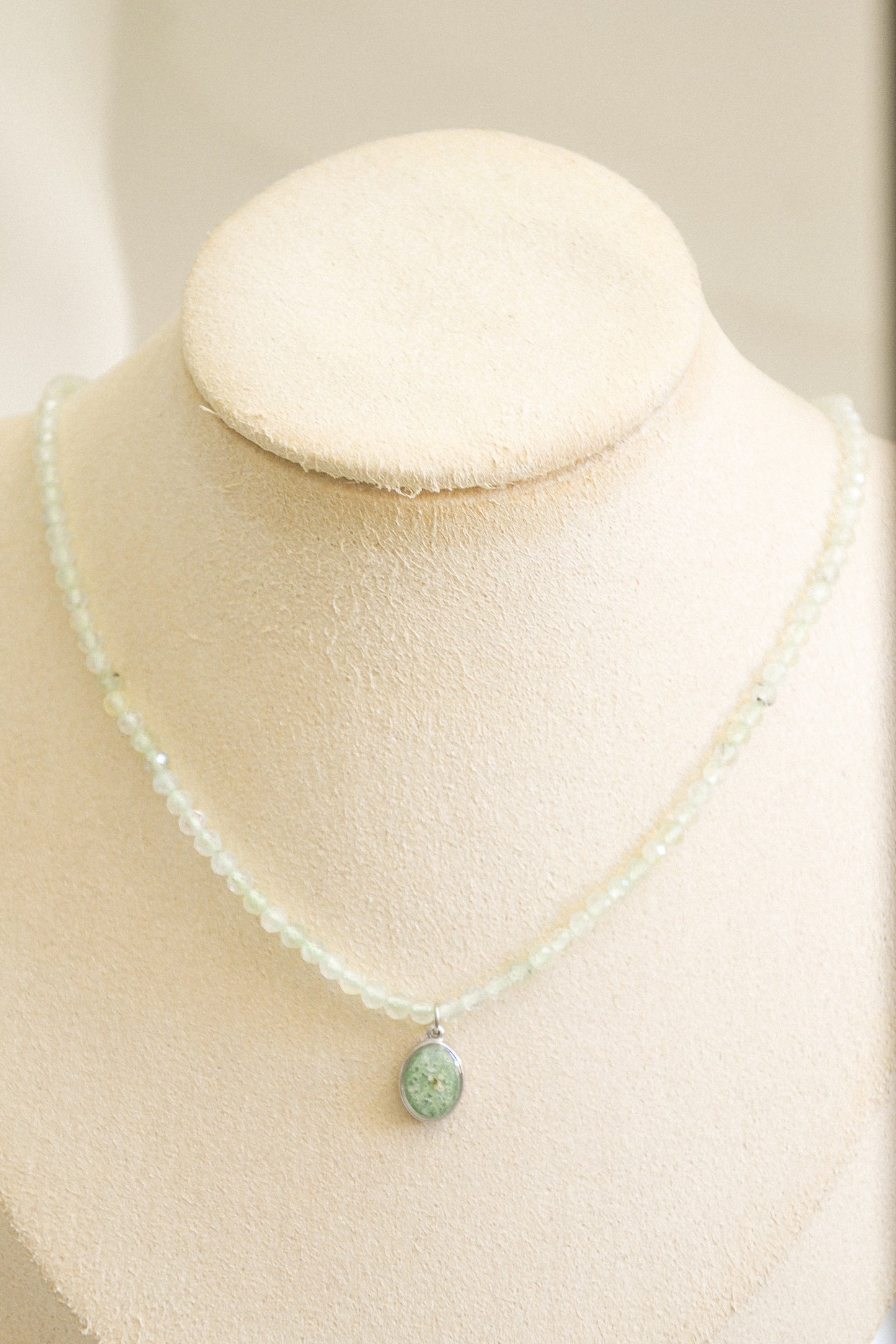 Prehnite necklace