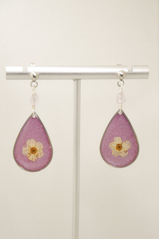 Myosotis & Amethyst earrings