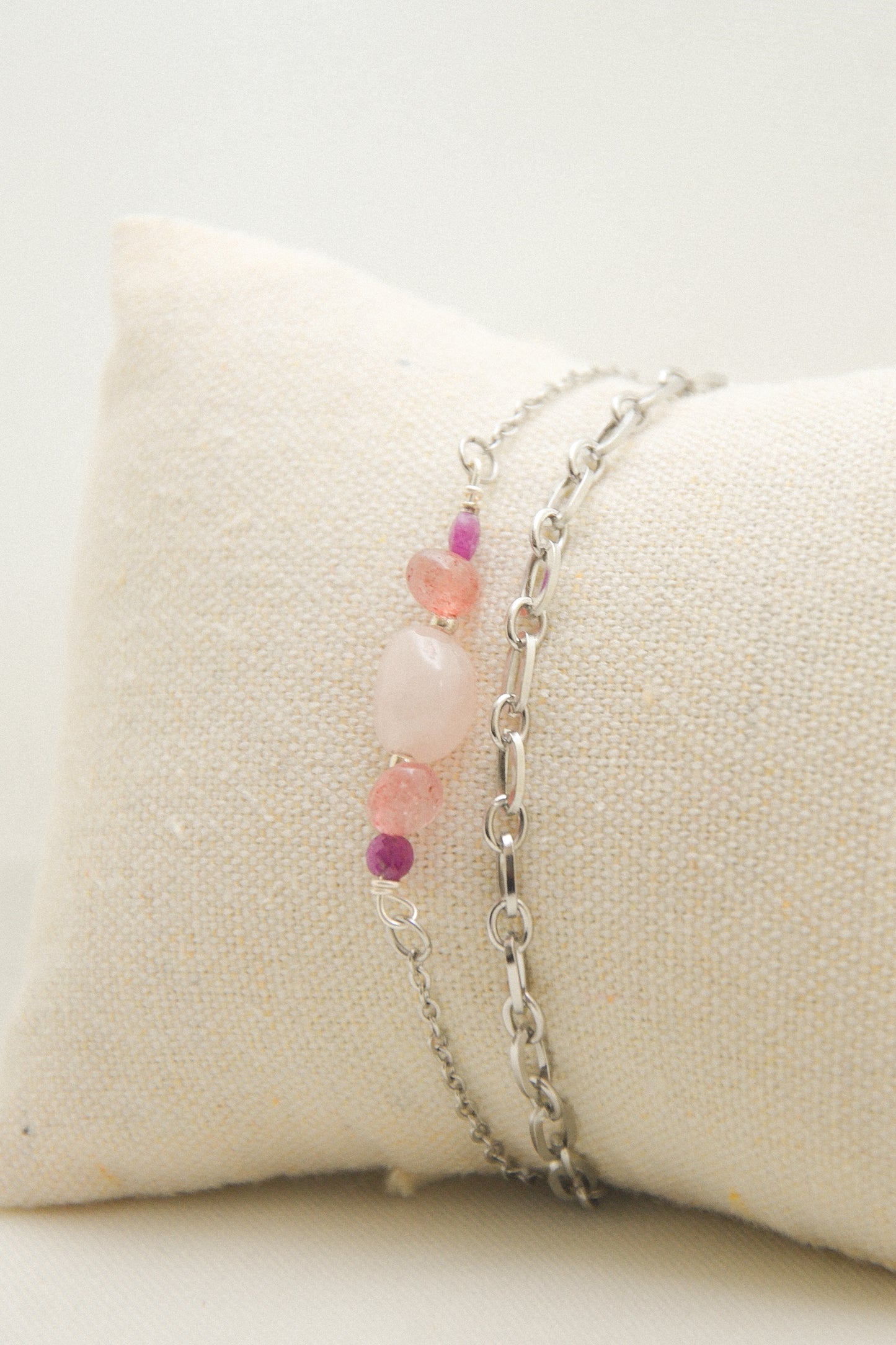 Crystal double bracelet