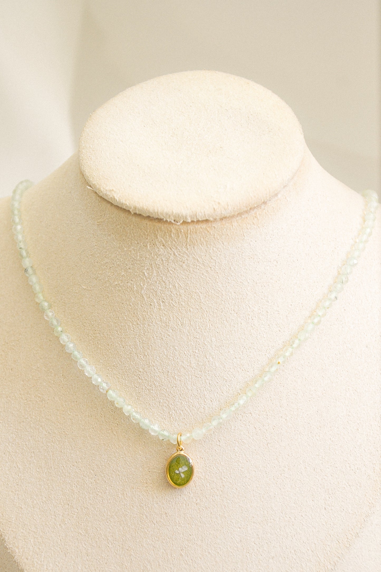 Prehnite necklace