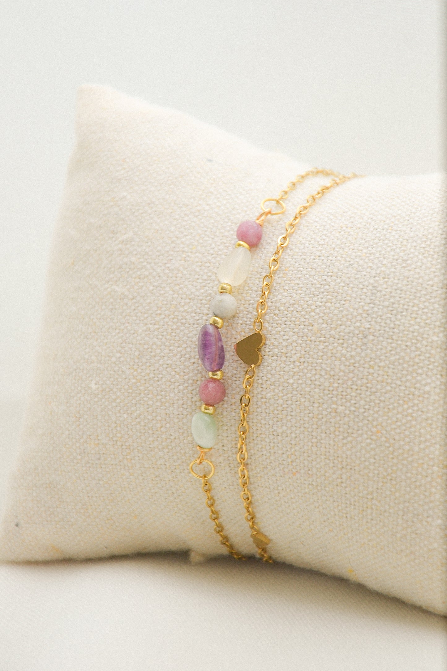 Crystal double bracelet