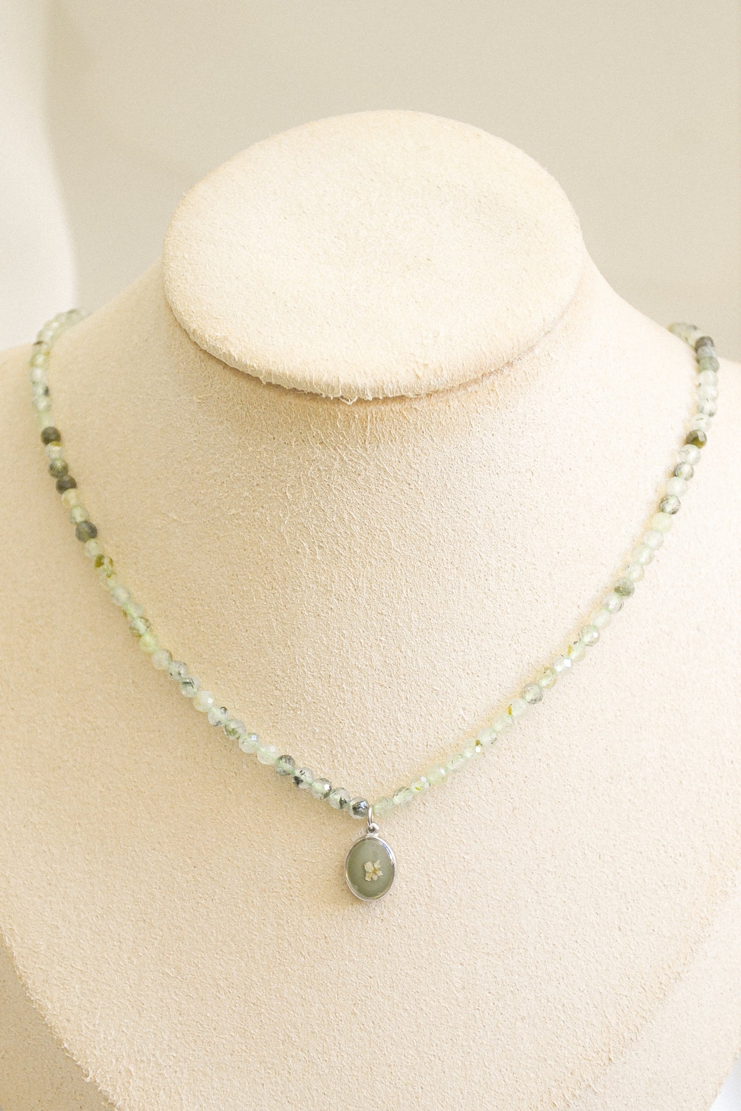 Prehnite necklace