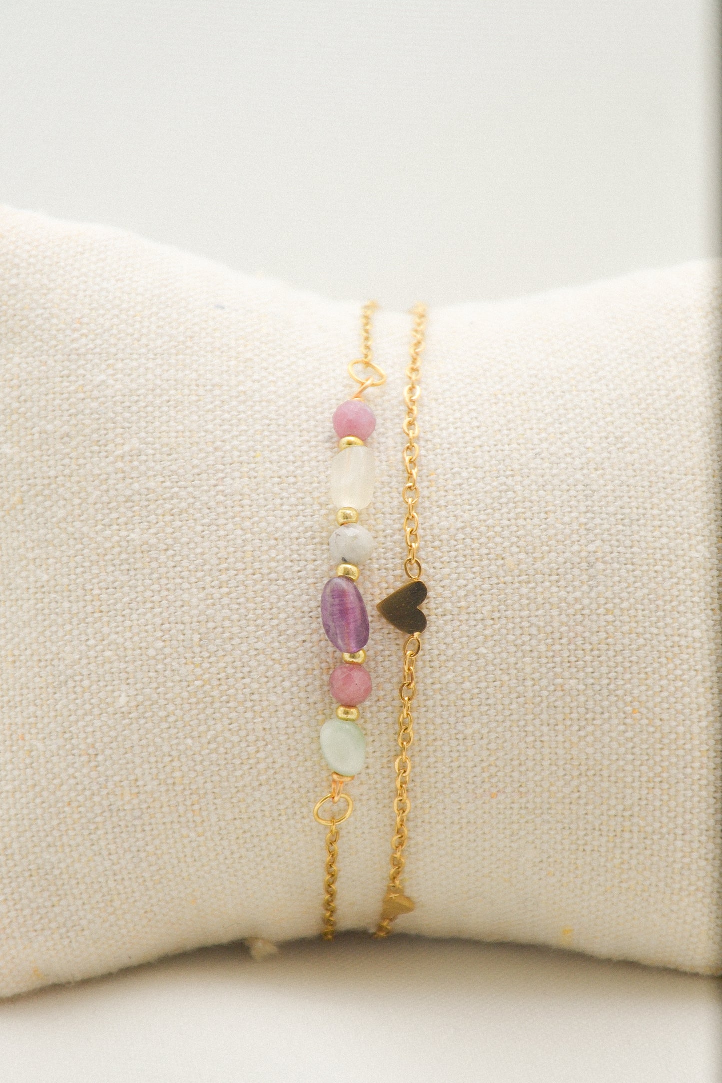 Crystal double bracelet