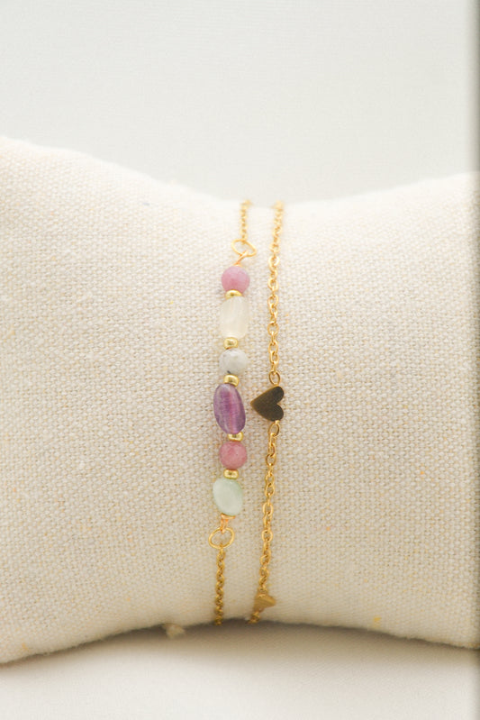 Crystal double bracelet