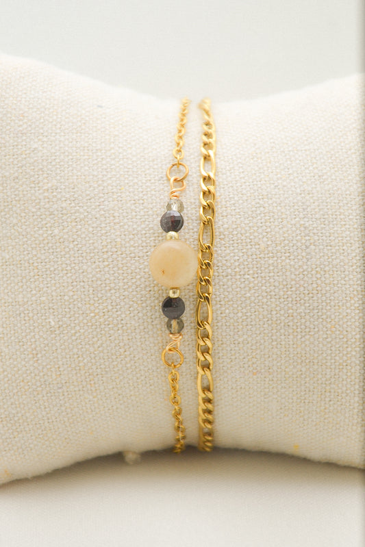 Crystal double bracelet