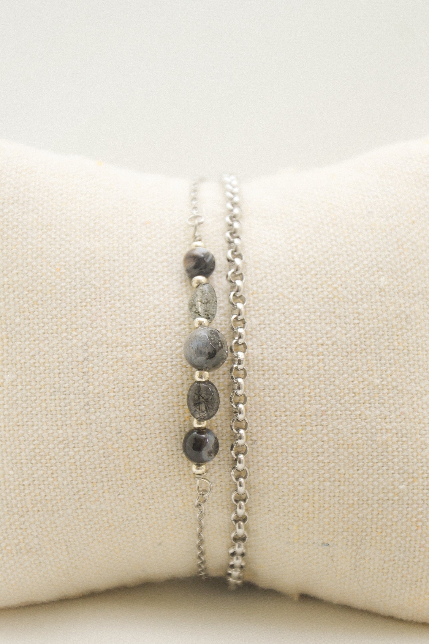 Crystal double bracelet
