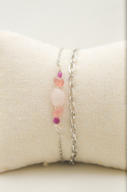 Crystal double bracelet