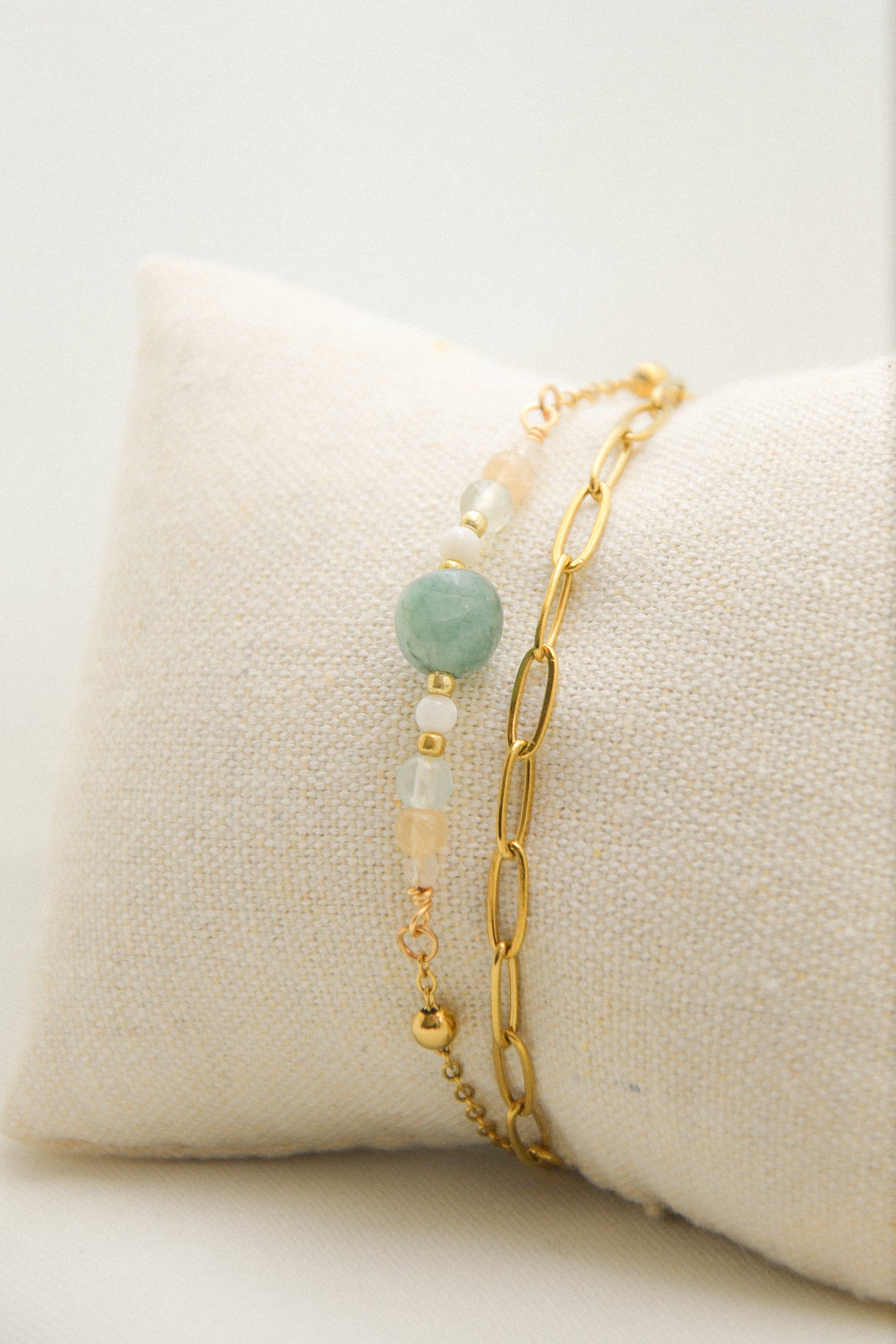 Crystal double bracelet