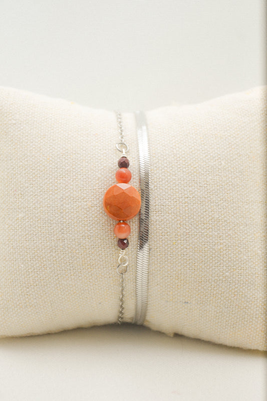 Crystal double bracelet